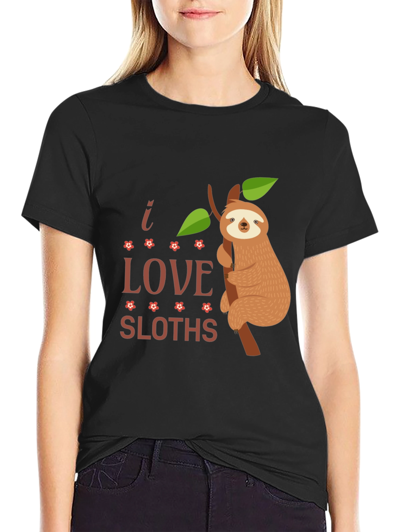 I Love Sloths T-Shirt Funny Sloth Tee