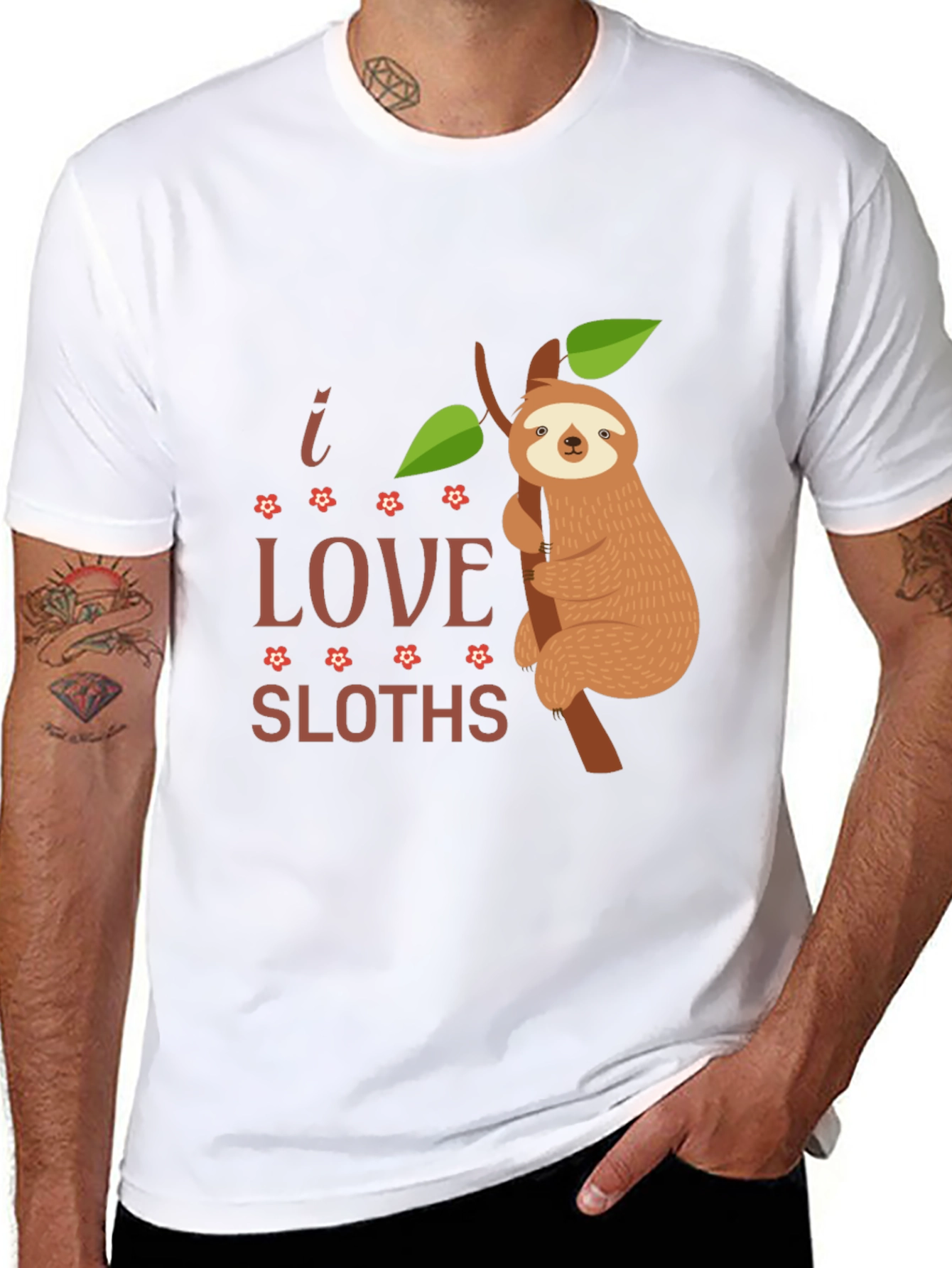 I Love Sloths T-Shirt Funny Sloth Tee