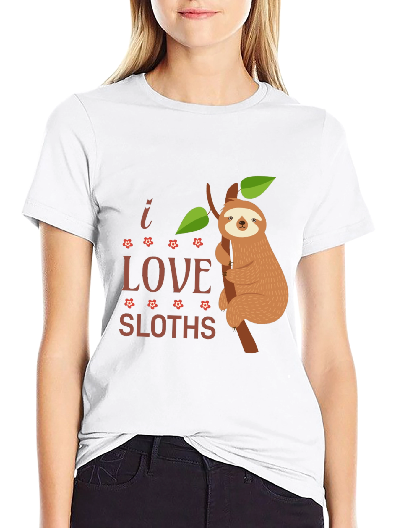I Love Sloths T-Shirt Funny Sloth Tee