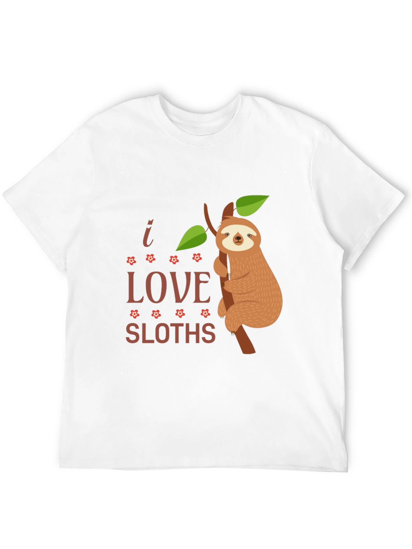 I Love Sloths T-Shirt Funny Sloth Tee