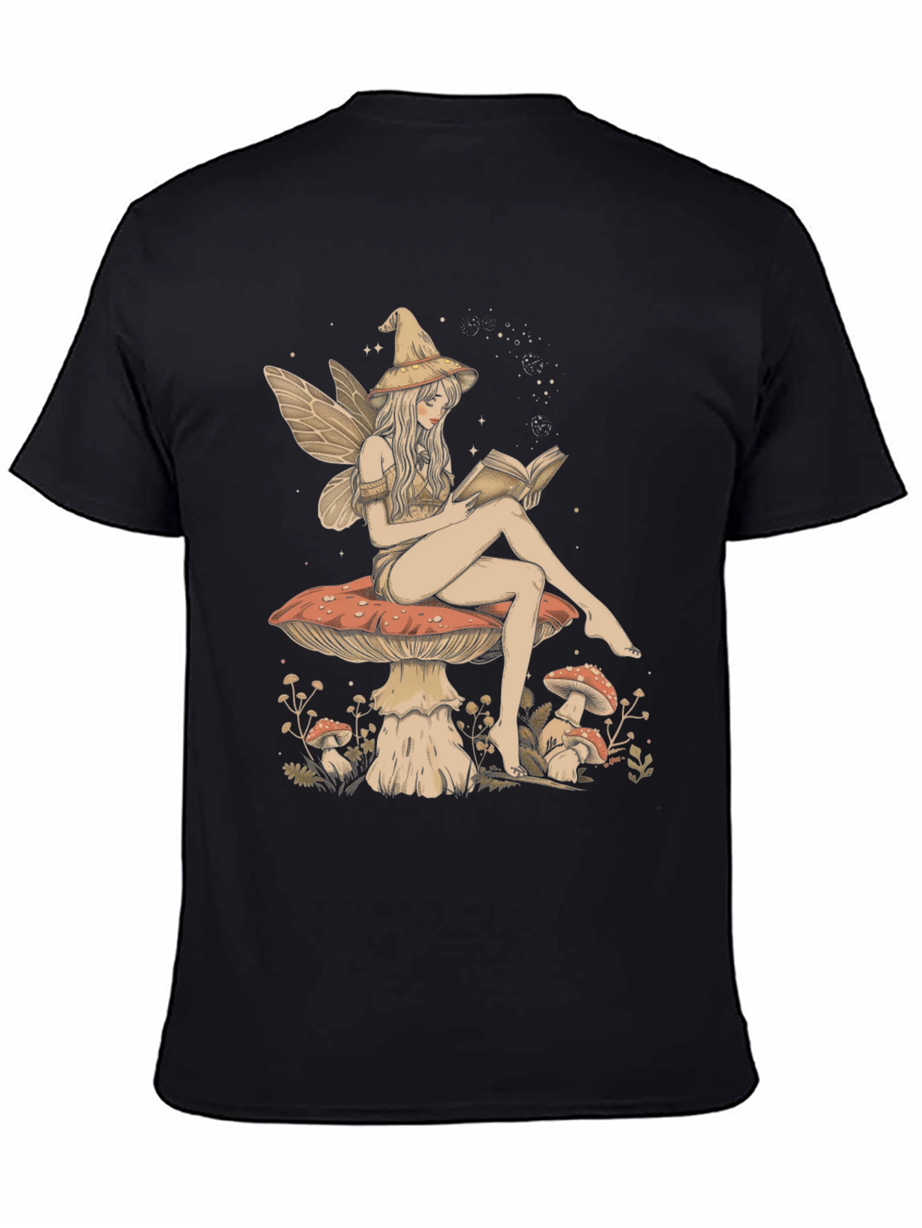 Fantasy Fairy Reading Book Graphic Tee