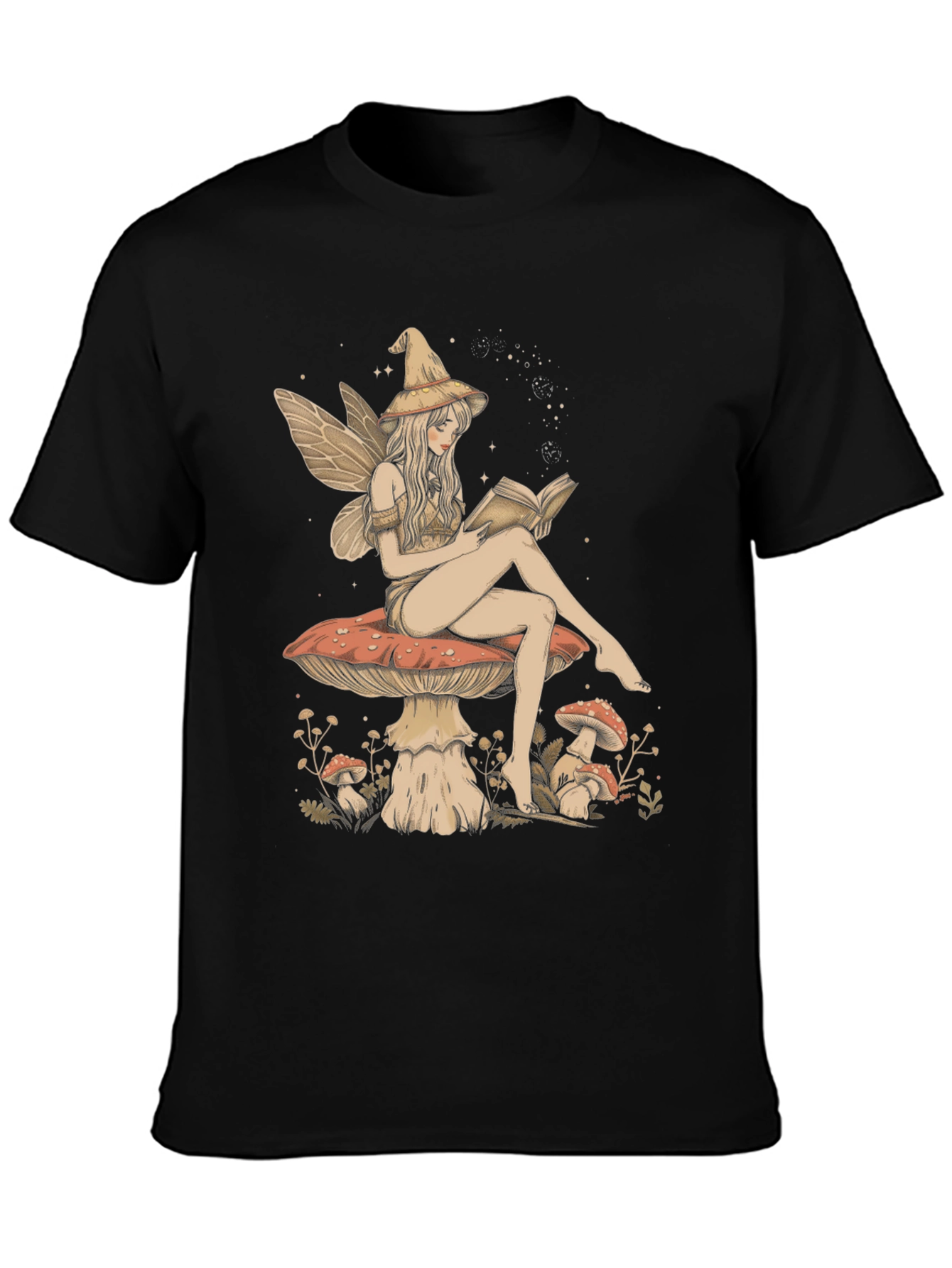 Fantasy Fairy Reading Book Graphic Tee