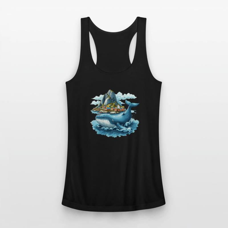 Coastal Village and Giant Whale Scandinavia