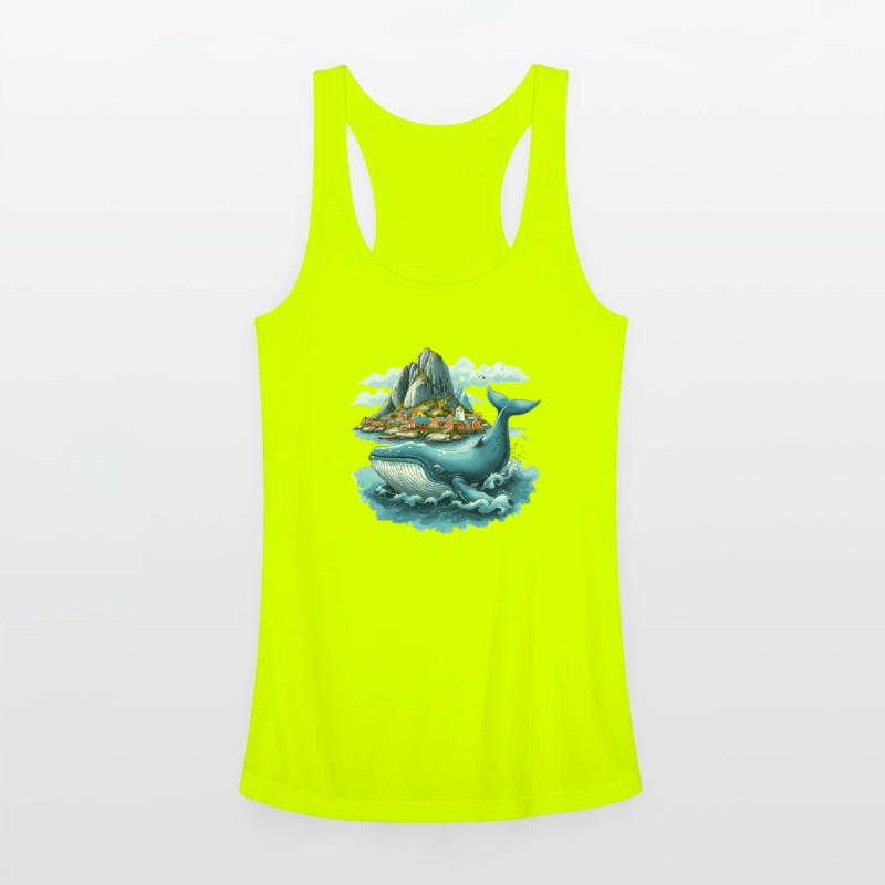 Coastal Village and Giant Whale Scandinavia