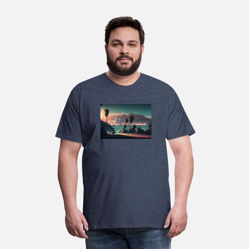 Colorful Hollywood Hills Vibrant Urban Landscape