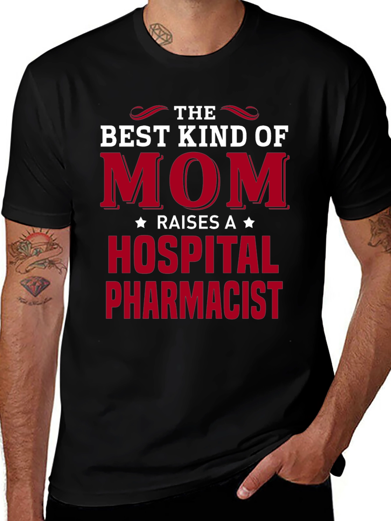 Best Kind of Mom Hospital Pharmacist Graphic T-Shirt