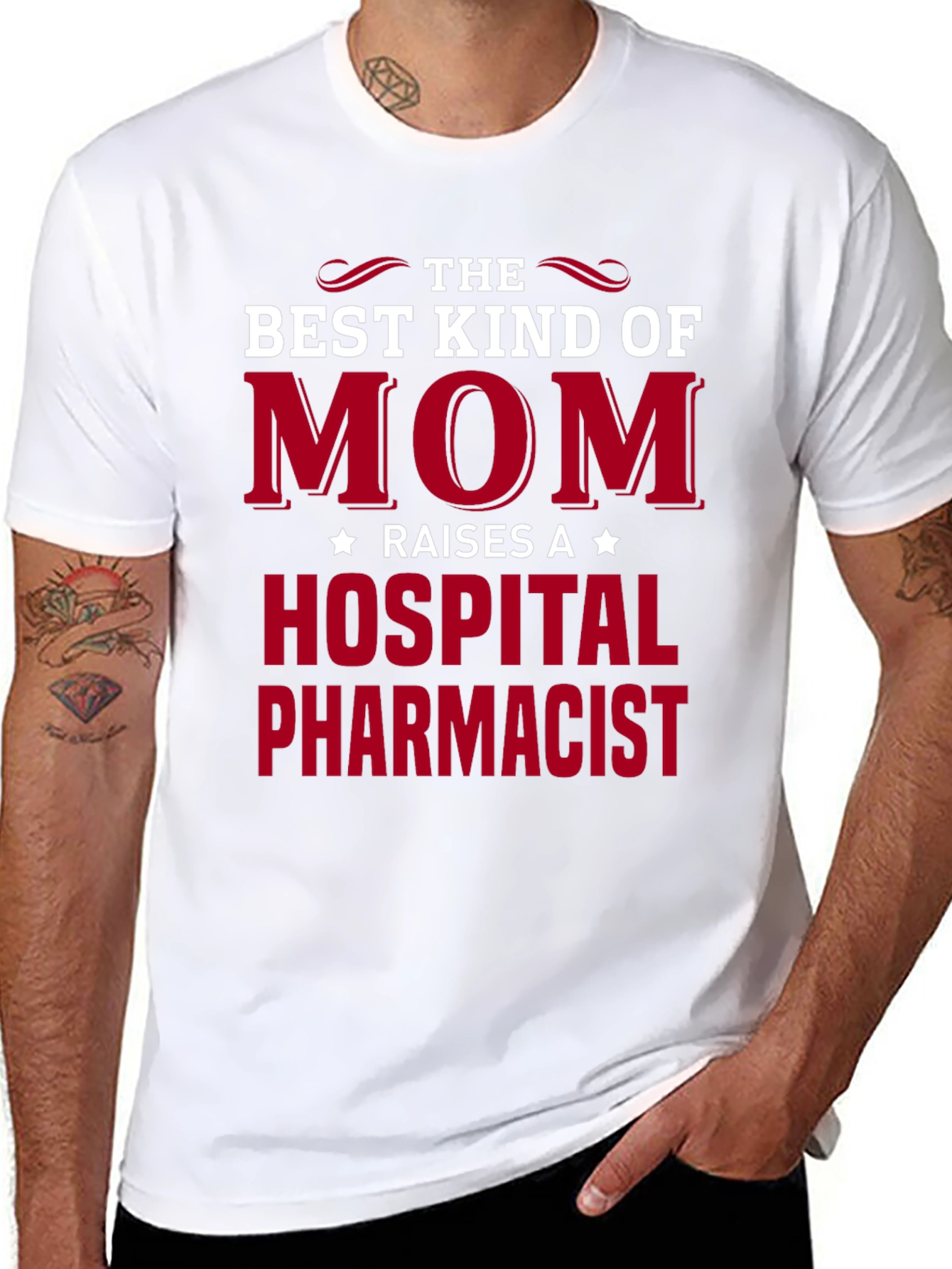 Best Kind of Mom Hospital Pharmacist Graphic T-Shirt