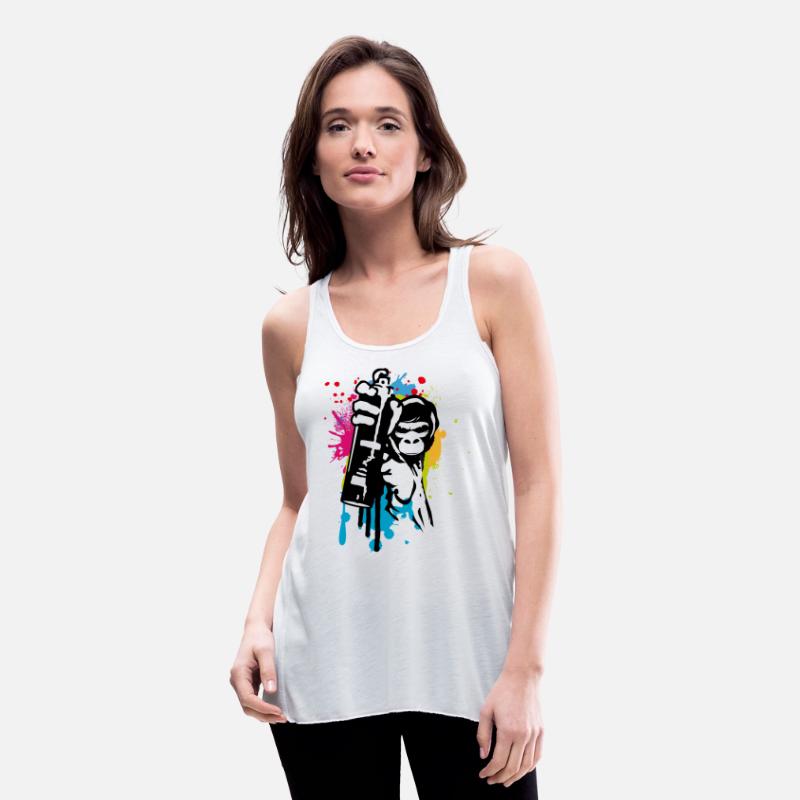 cool street art gorilla sprayer in graffiti style