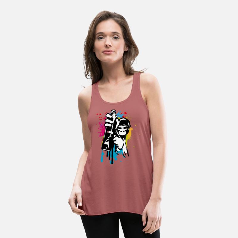 cool street art gorilla sprayer in graffiti style