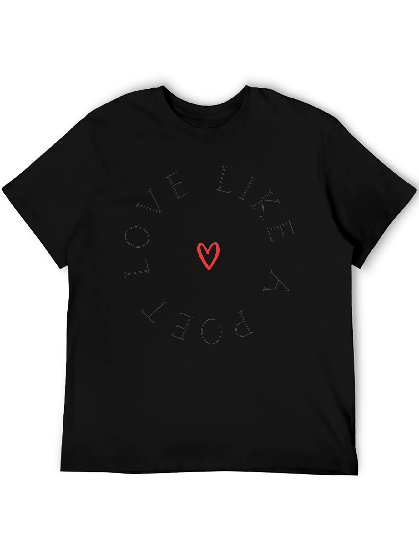 Love Like a Poet Black Graphic Tee