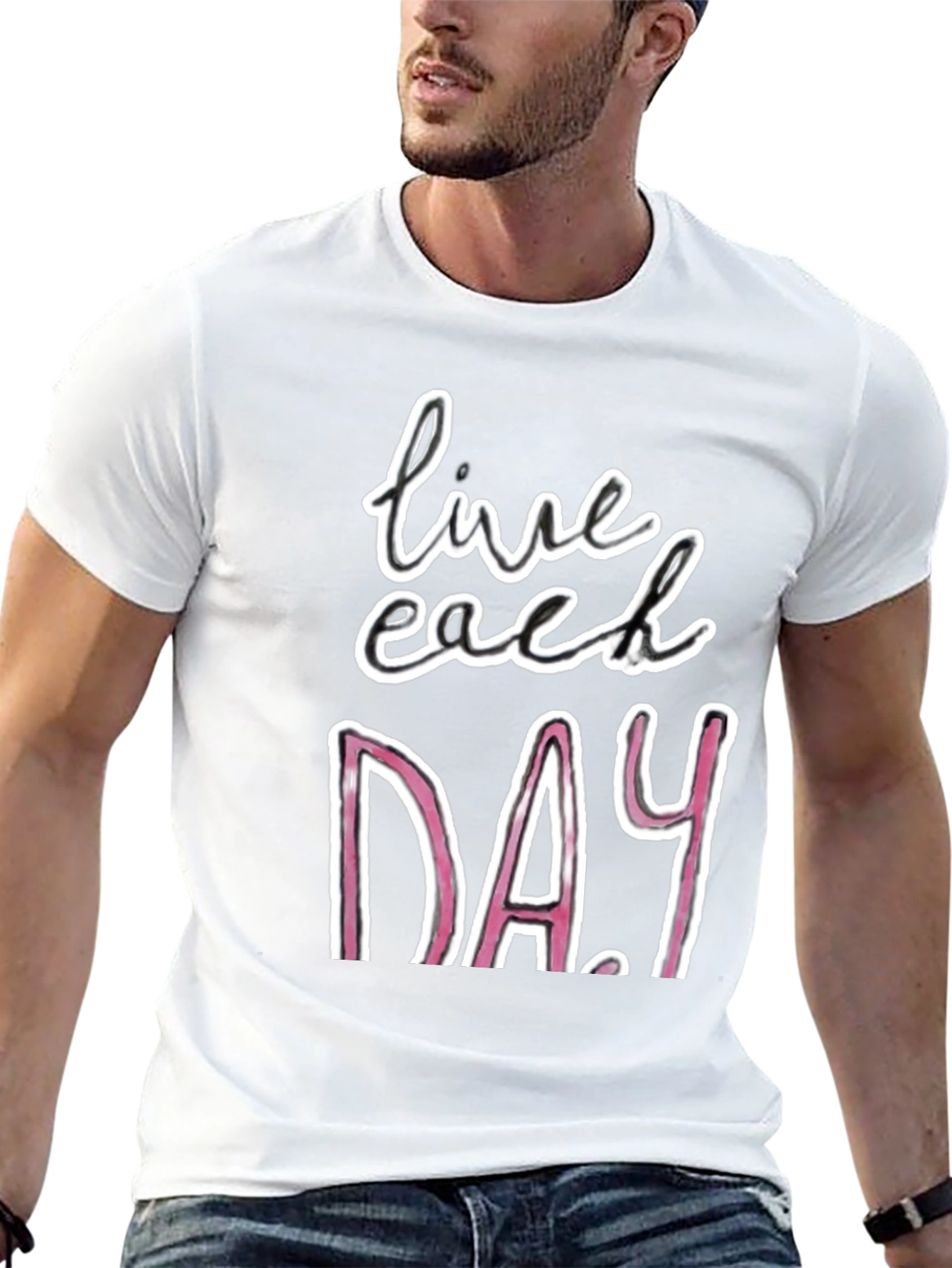Live Each Day Graphic Tee - Black