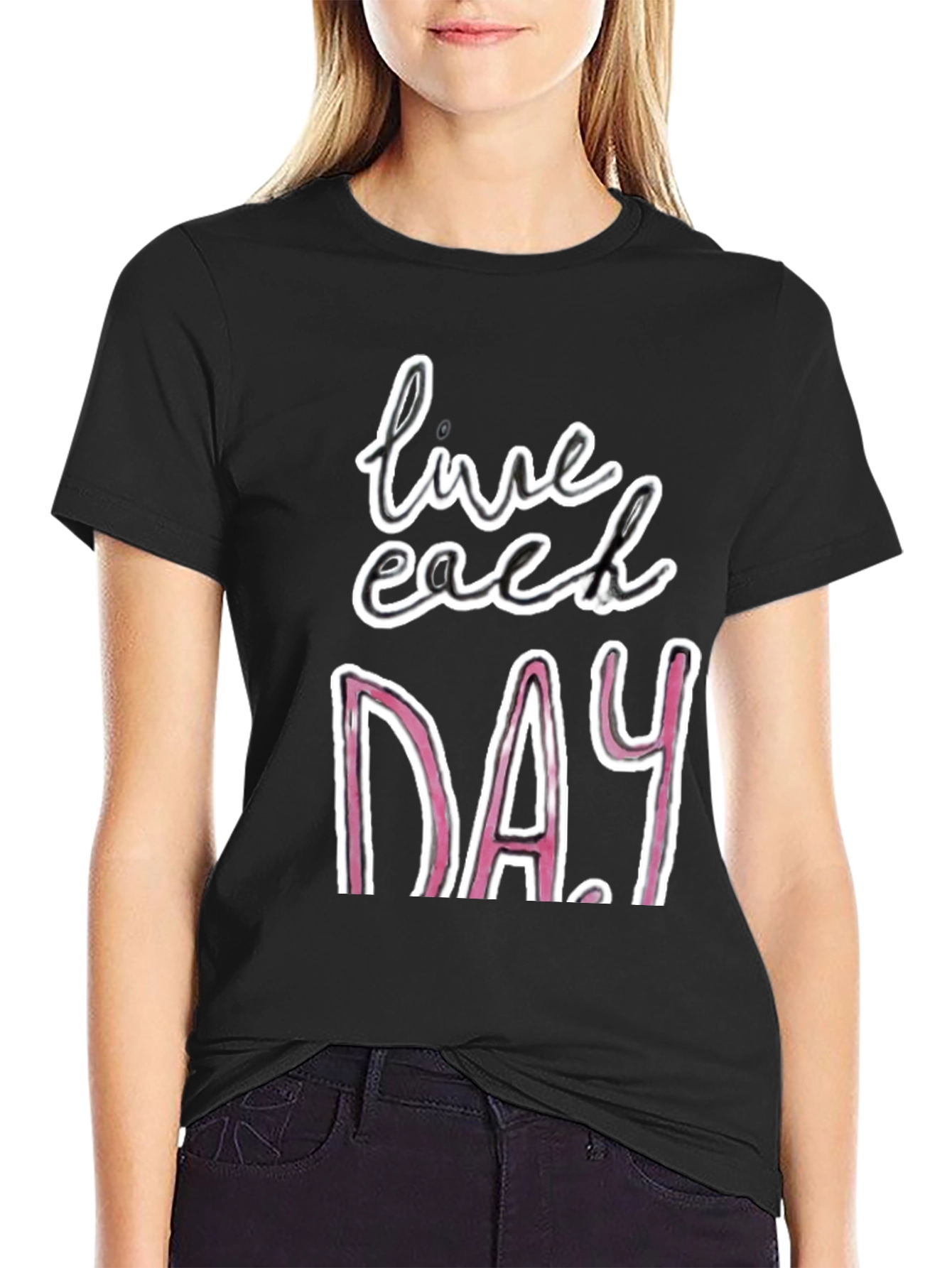 Live Each Day Graphic Tee - Black