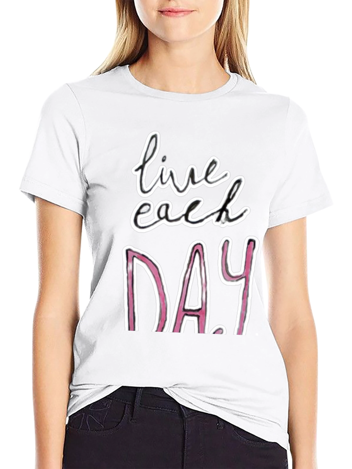 Live Each Day Graphic Tee - Black