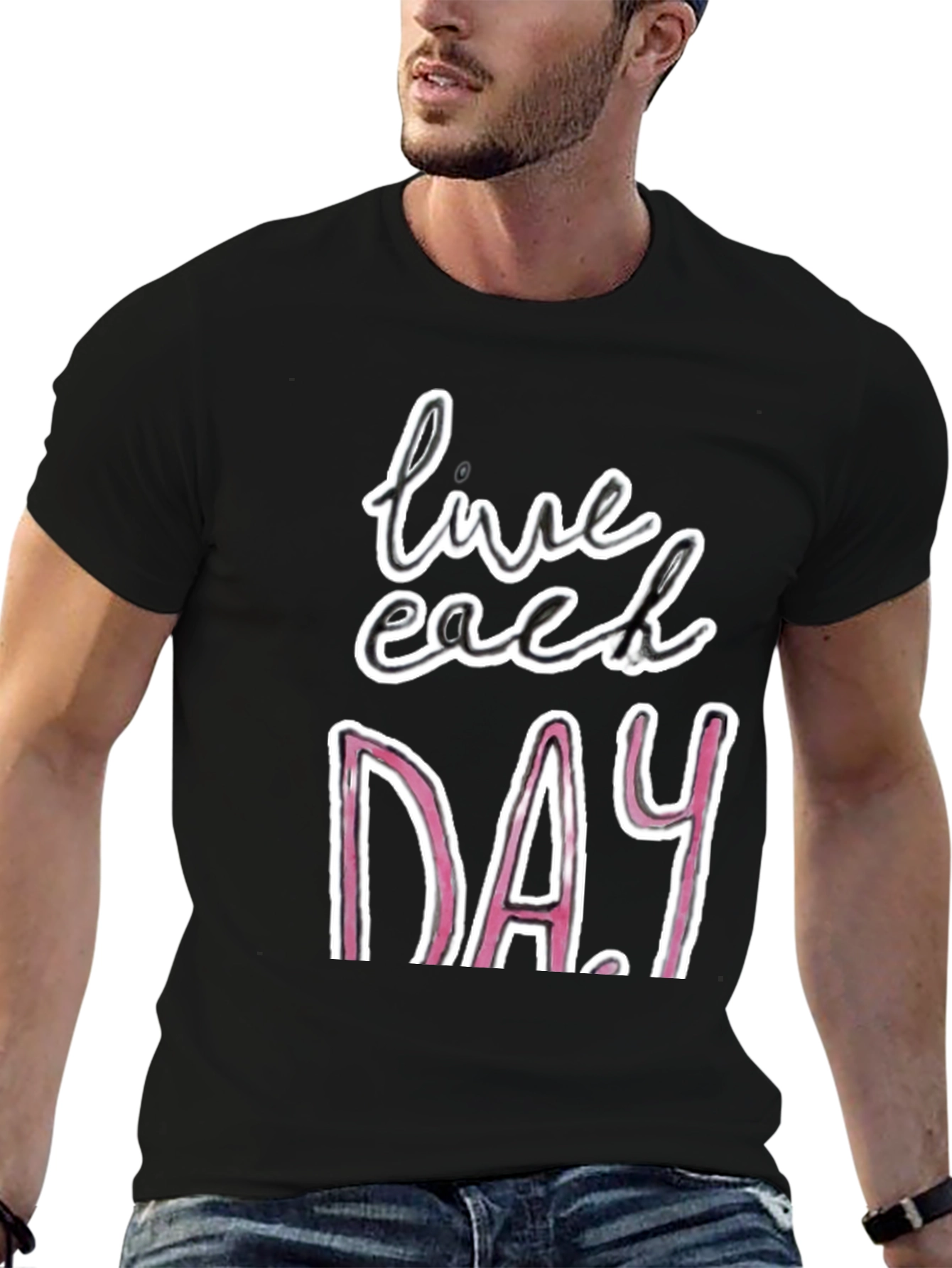 Live Each Day Graphic Tee - Black