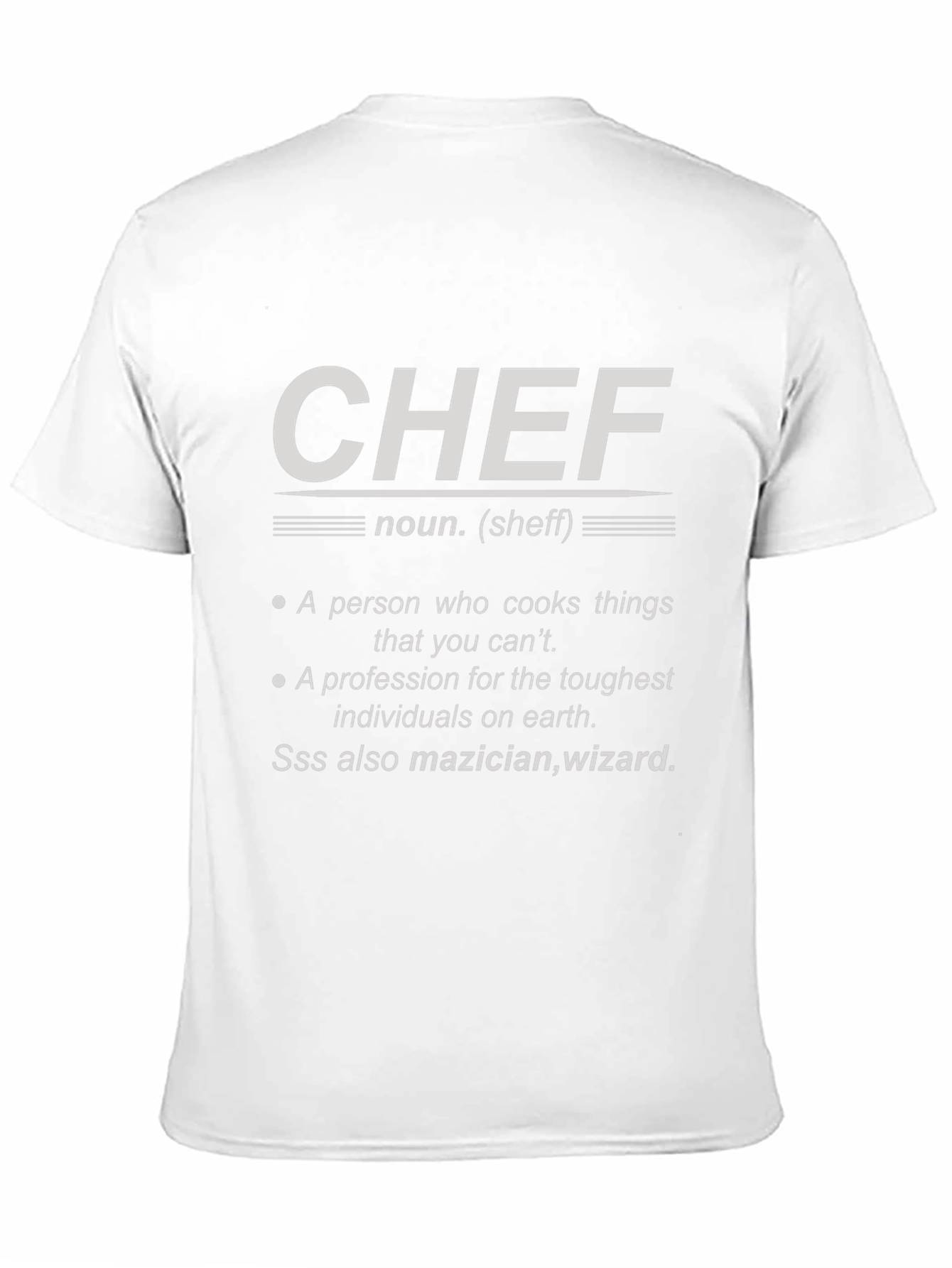 Chef Definition Black T-Shirt
