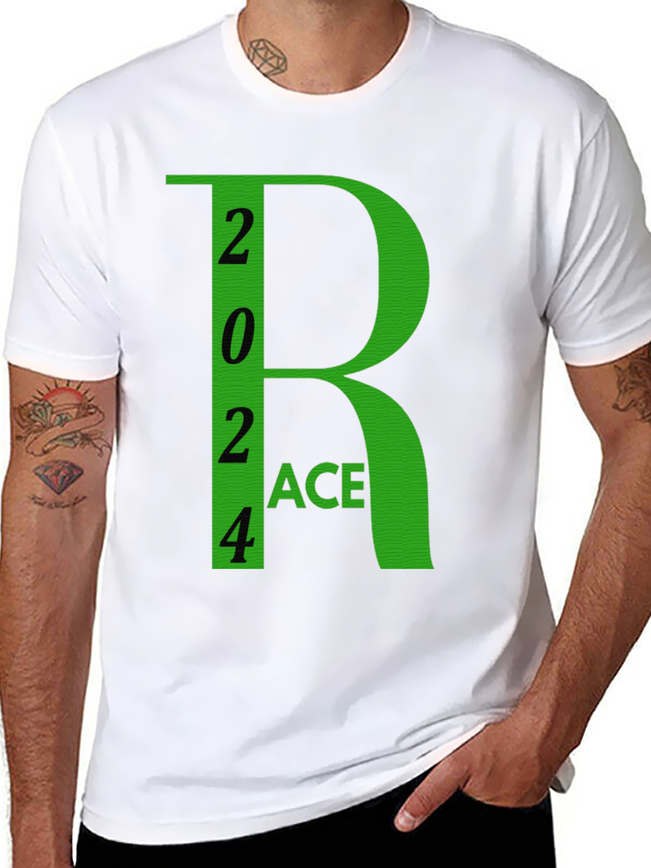 2024 Race Black Cotton Graphic Tee