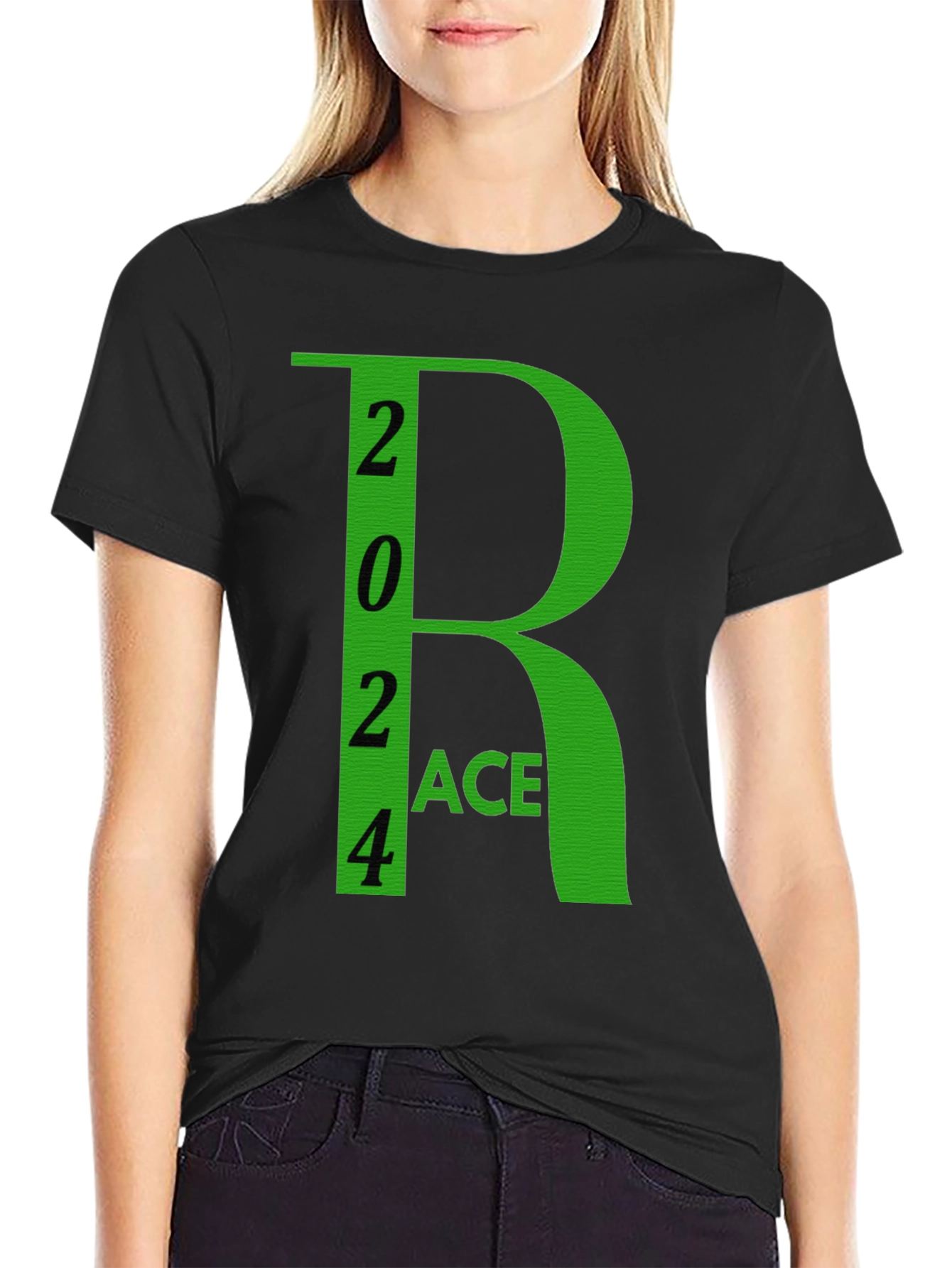 2024 Race Black Cotton Graphic Tee