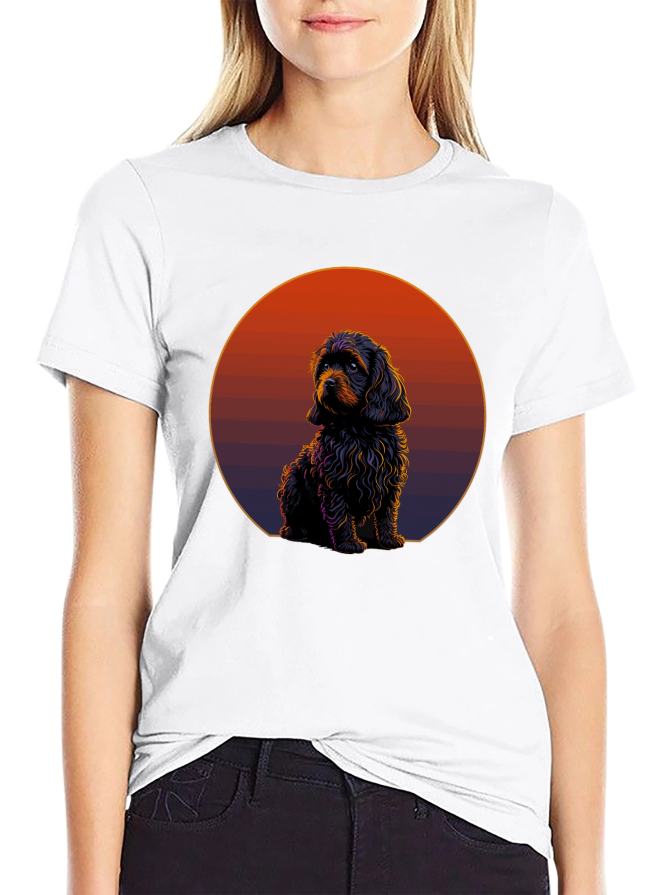 Sunset Dog Graphic Tee