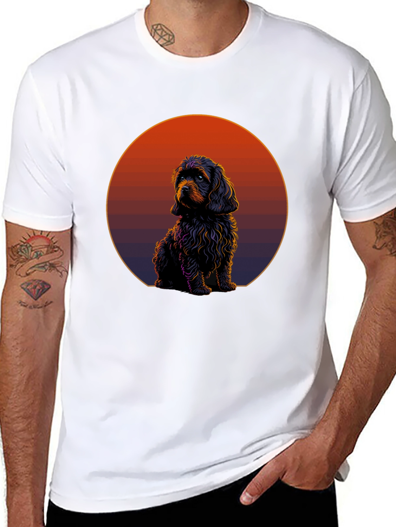 Sunset Dog Graphic Tee