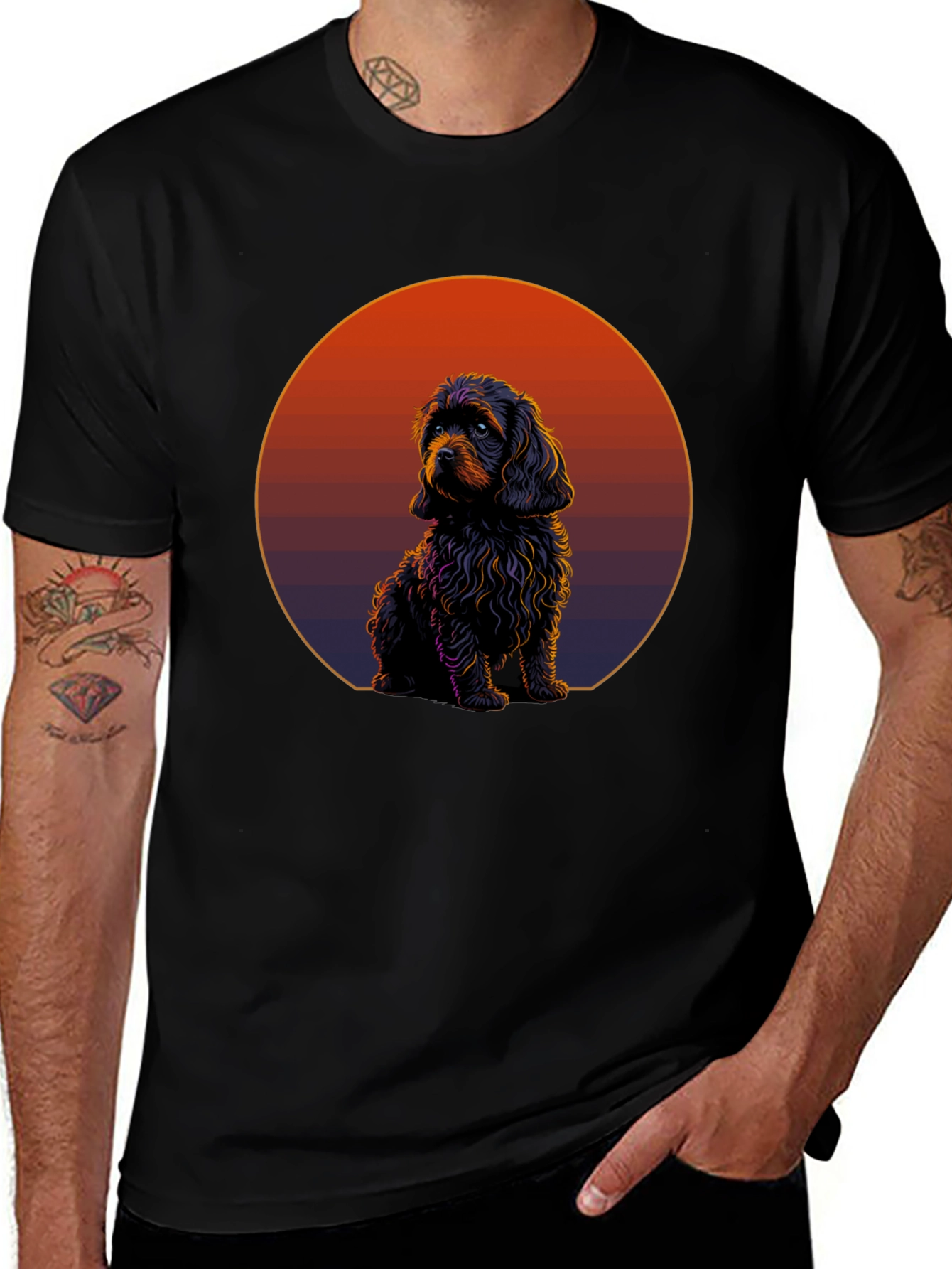 Sunset Dog Graphic Tee