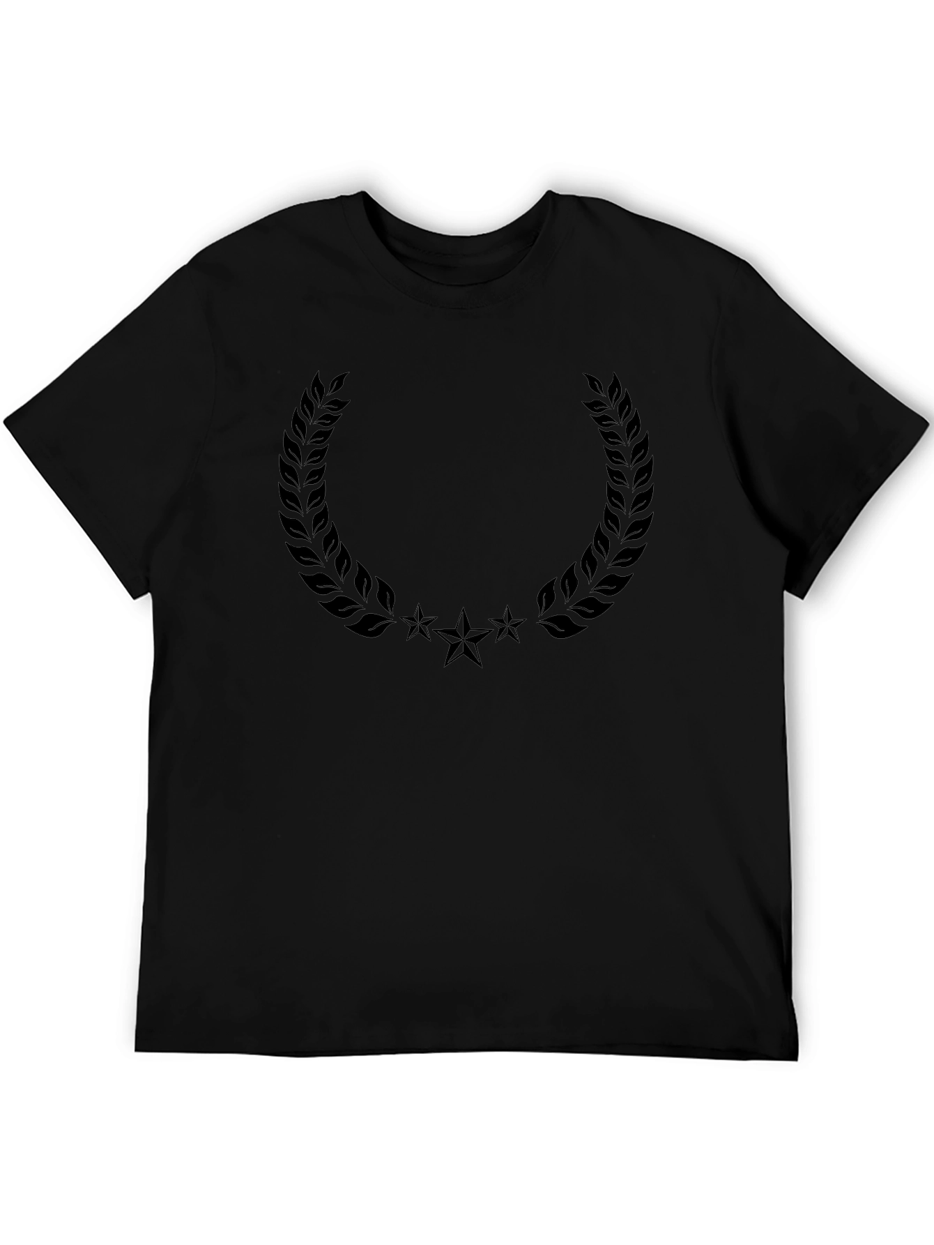 Black Laurel Wreath Star Graphic Tee