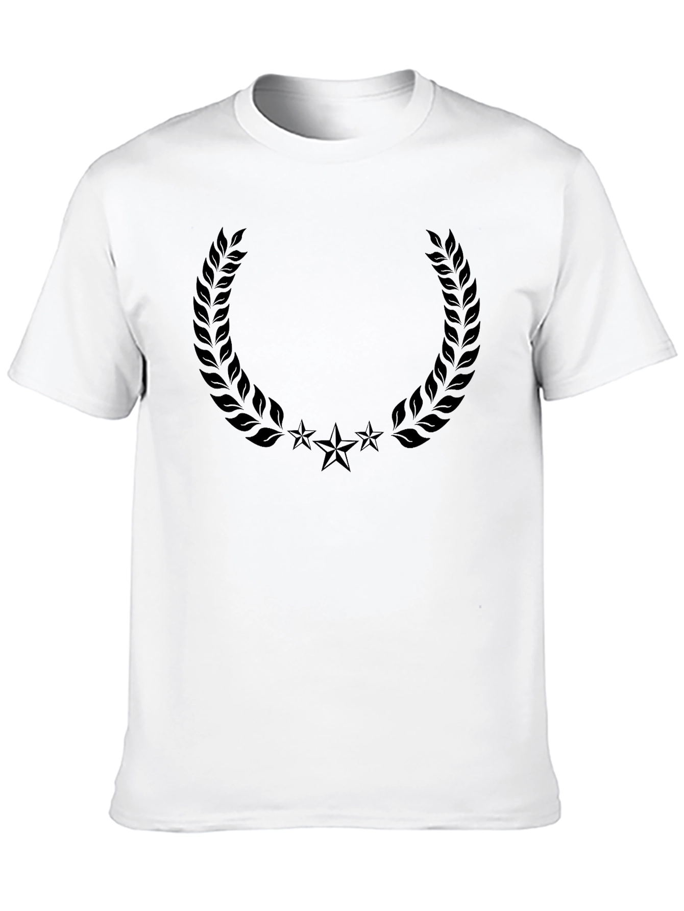 Black Laurel Wreath Star Graphic Tee