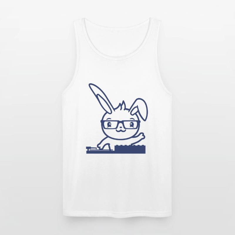 Cute Bunny DJ Rabbit Turntable Mixer Music Party