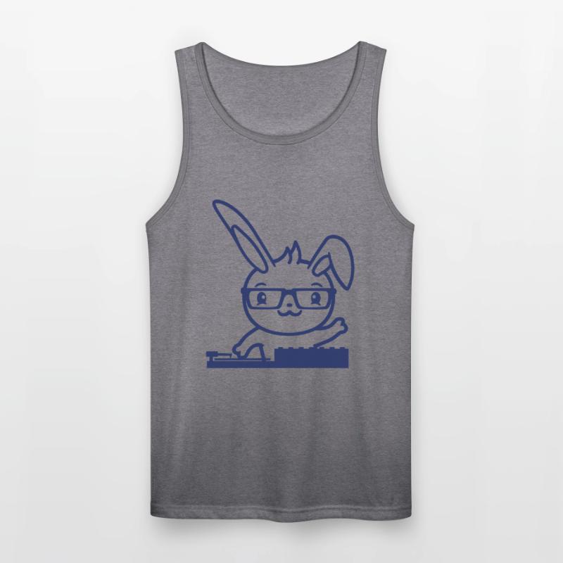 Cute Bunny DJ Rabbit Turntable Mixer Music Party