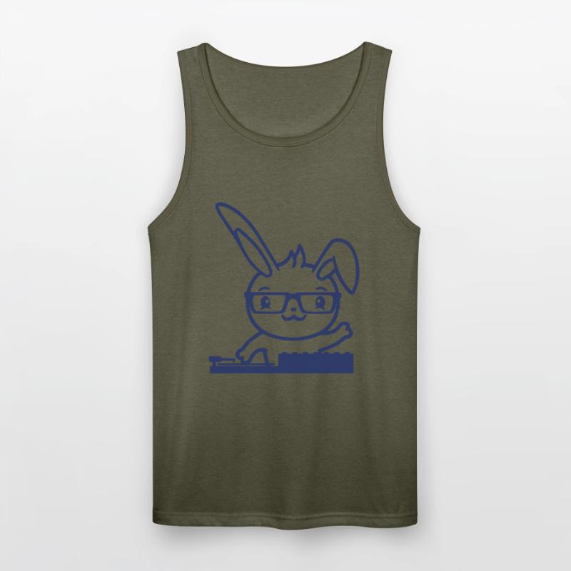 Cute Bunny DJ Rabbit Turntable Mixer Music Party