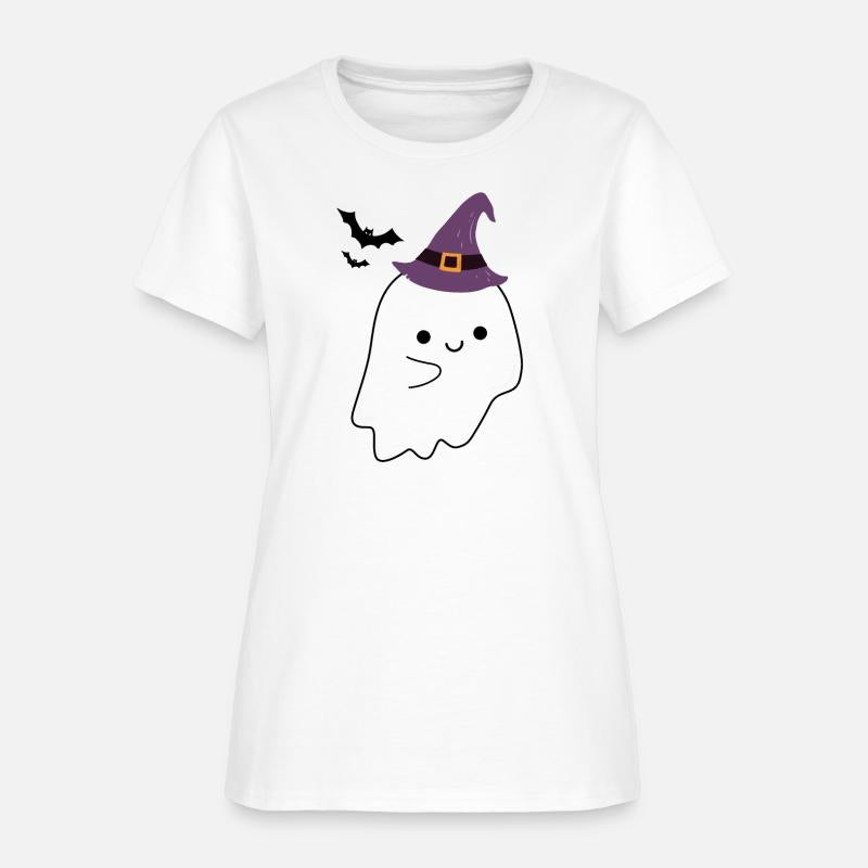 cute Halloween ghost wear a hat