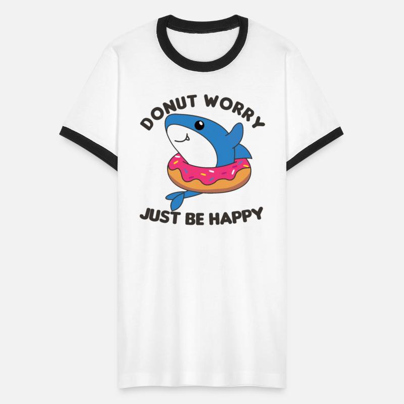 Cute Shark Funny Animals In Donut Pink