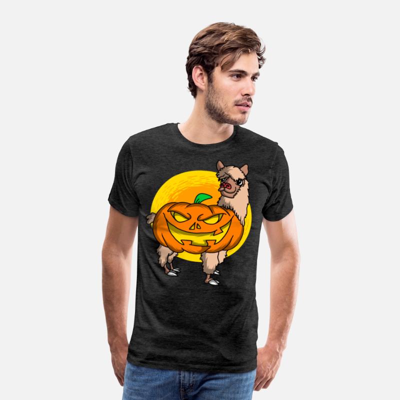 Cute Spooky Halloween Alpaca with Pumpkin Costume