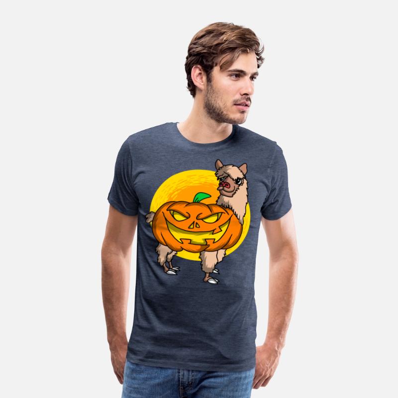 Cute Spooky Halloween Alpaca with Pumpkin Costume