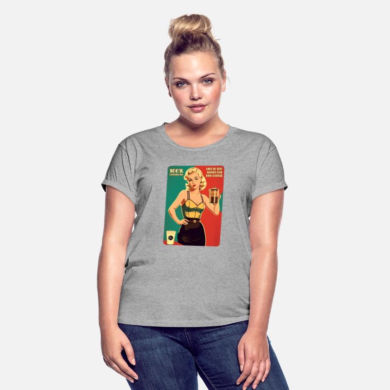 Cute Witty Funny Retro Art Style Coffee Humor Meme