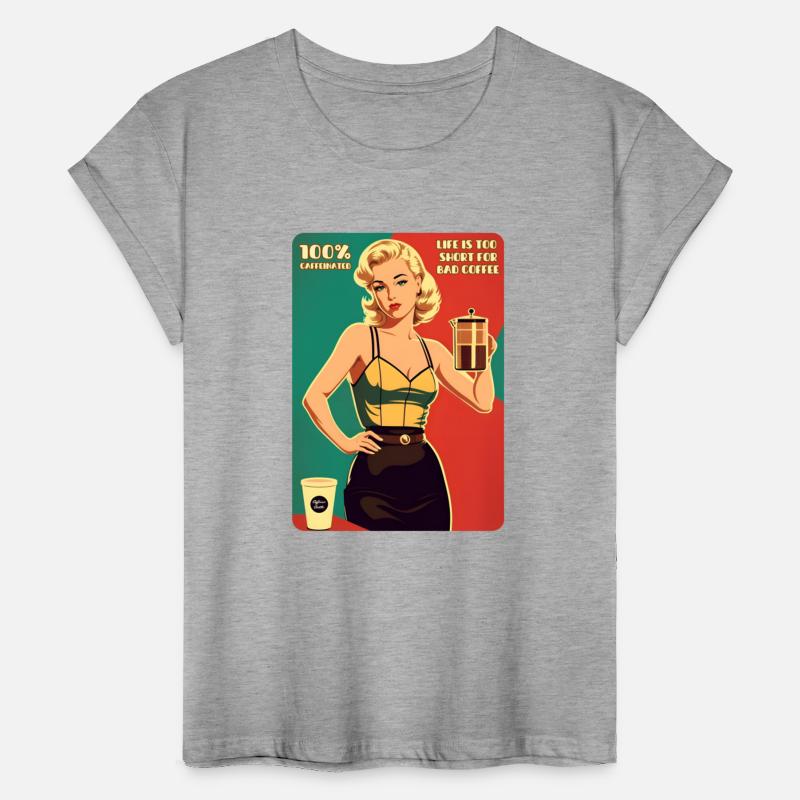 Cute Witty Funny Retro Art Style Coffee Humor Meme