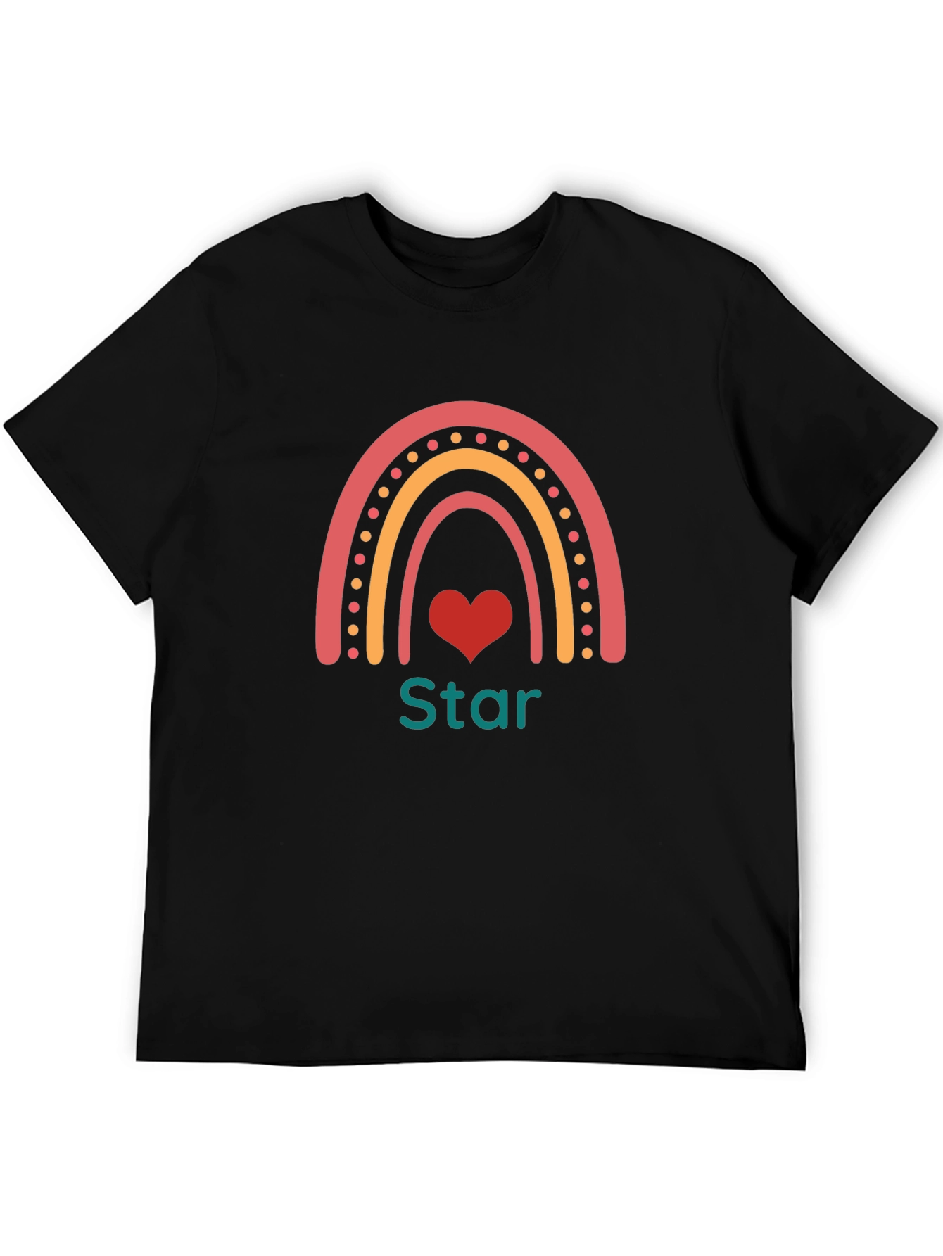 Rainbow Star Heart Graphic T-Shirt