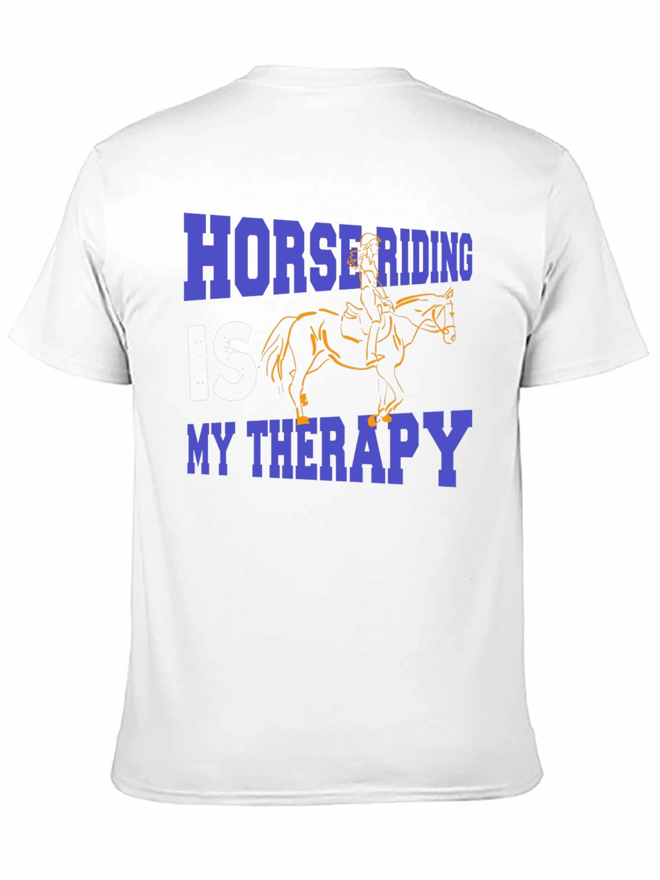 Horse Riding Therapy Black Graphic T-Shirt
