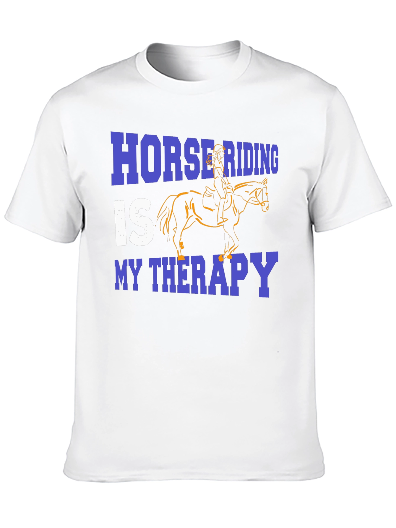 Horse Riding Therapy Black Graphic T-Shirt
