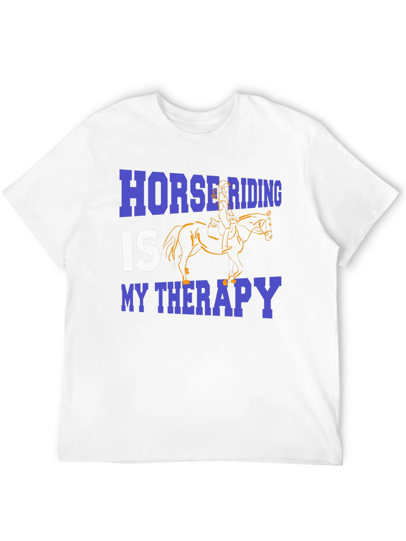Horse Riding Therapy Black Graphic T-Shirt