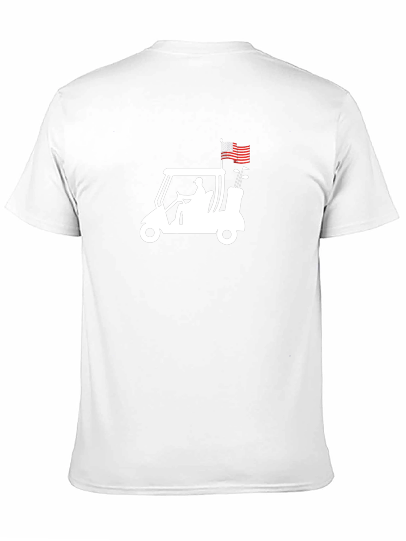 Golf Cart American Flag Graphic Tee