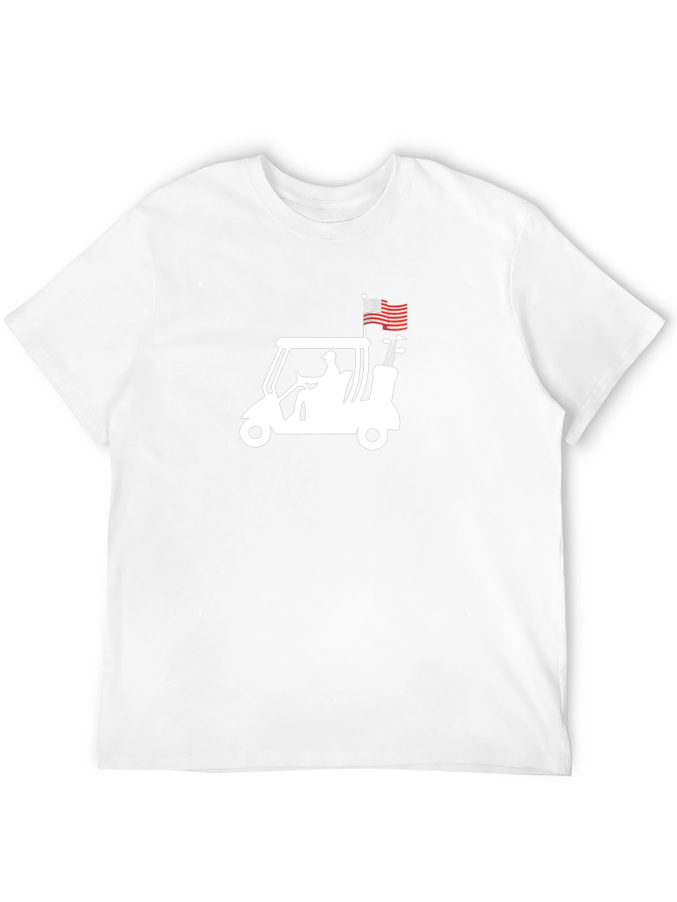 Golf Cart American Flag Graphic Tee