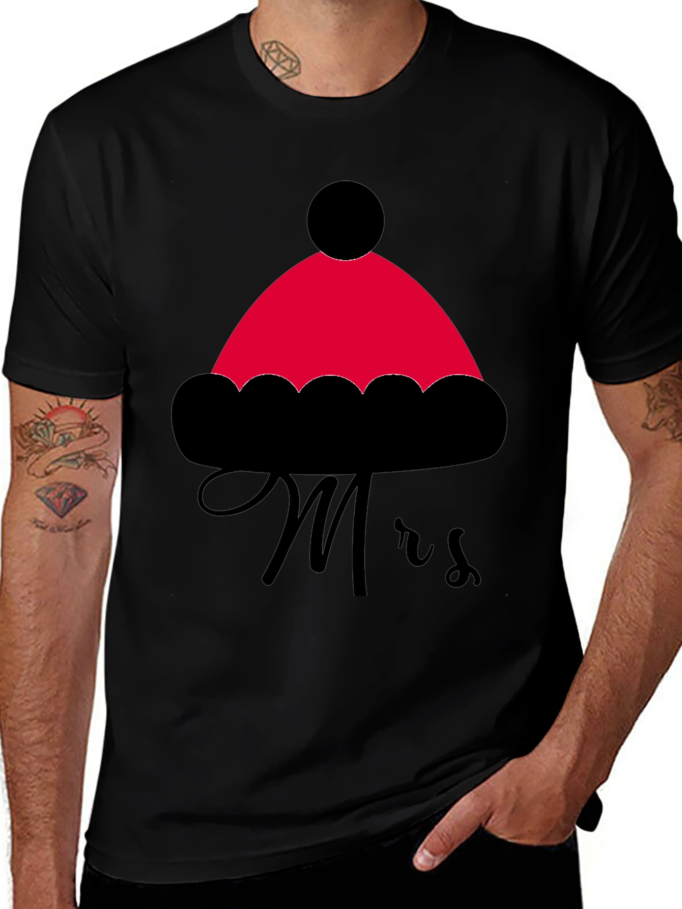 Mrs. Santa Hat Holiday T-Shirt