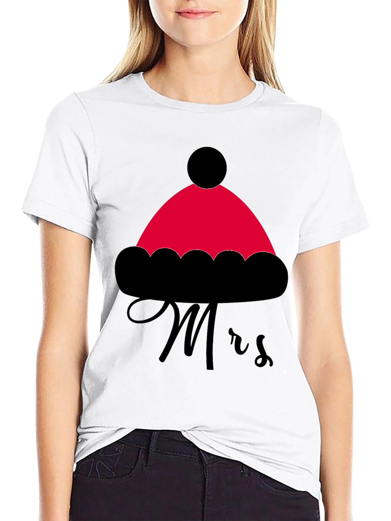 Mrs. Santa Hat Holiday T-Shirt