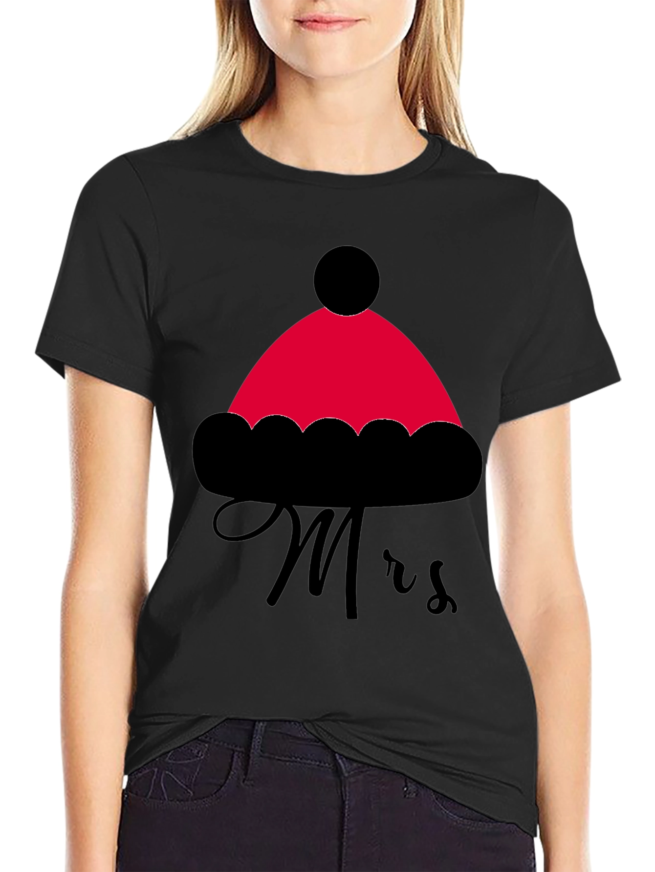 Mrs. Santa Hat Holiday T-Shirt