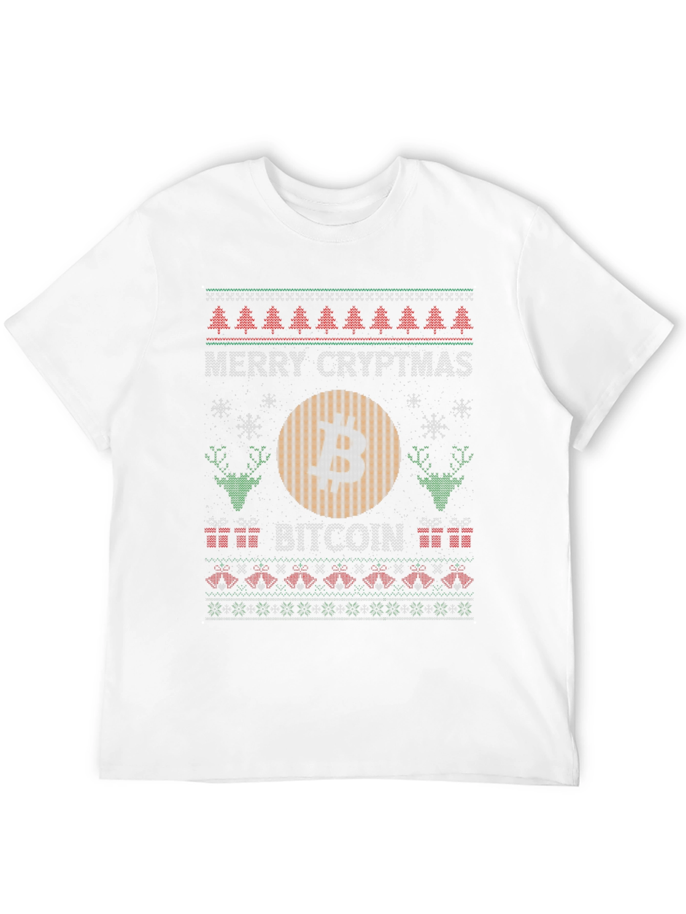 Merry Cryptmas Bitcoin Ugly Christmas Sweater T-Shirt