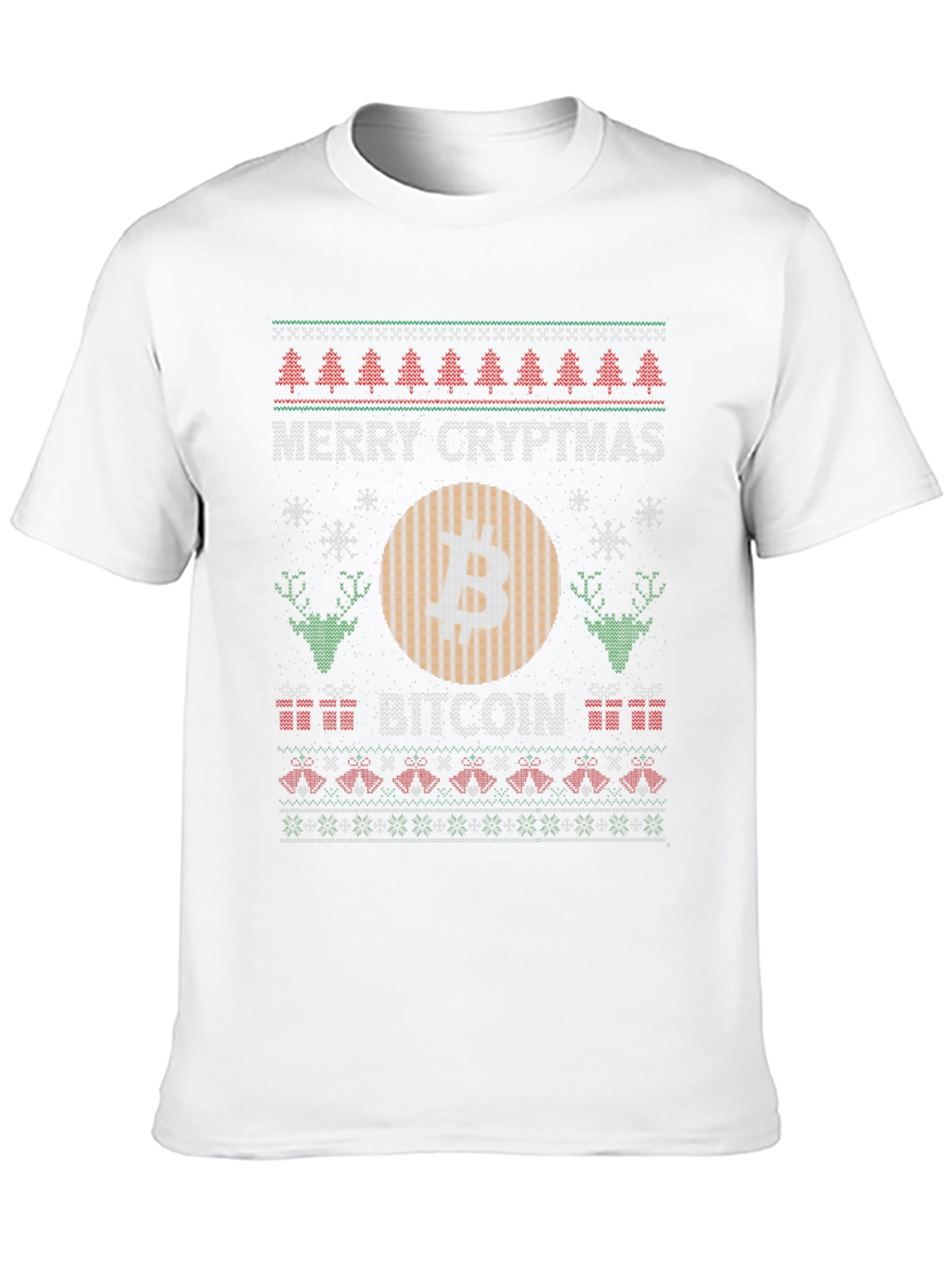 Merry Cryptmas Bitcoin Ugly Christmas Sweater T-Shirt
