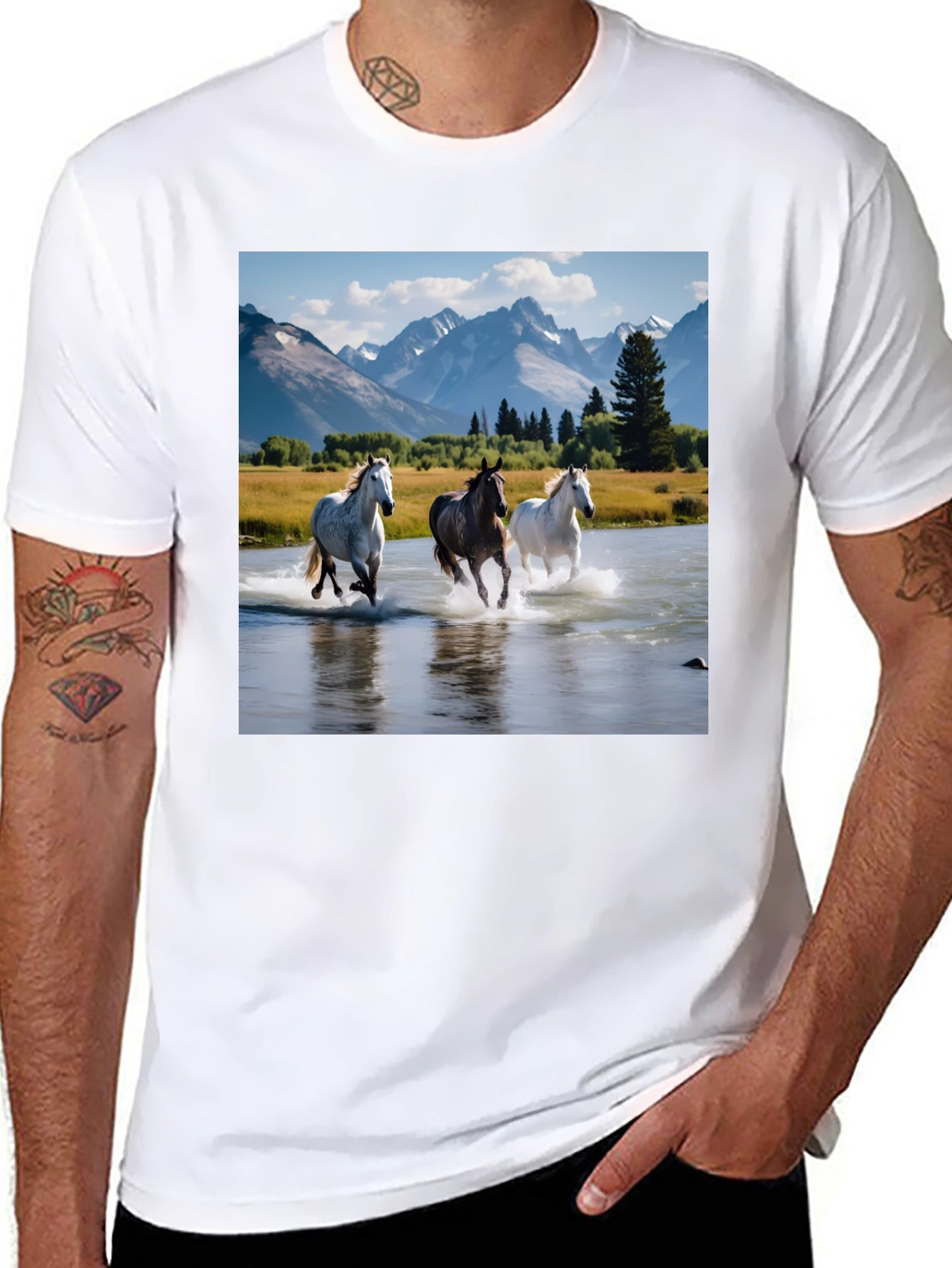 Horse River T-Shirt - Graphic Tee