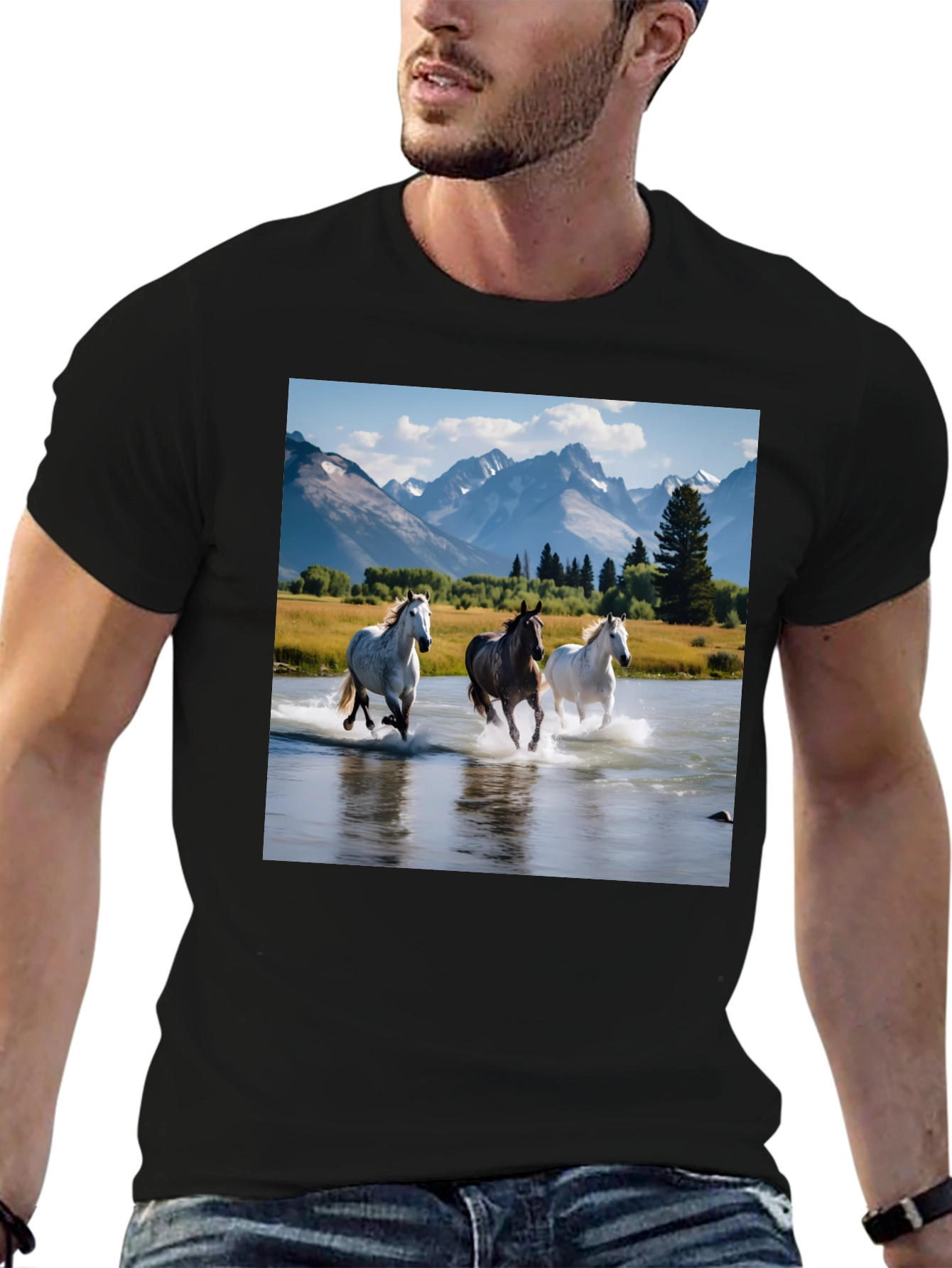 Horse River T-Shirt - Graphic Tee