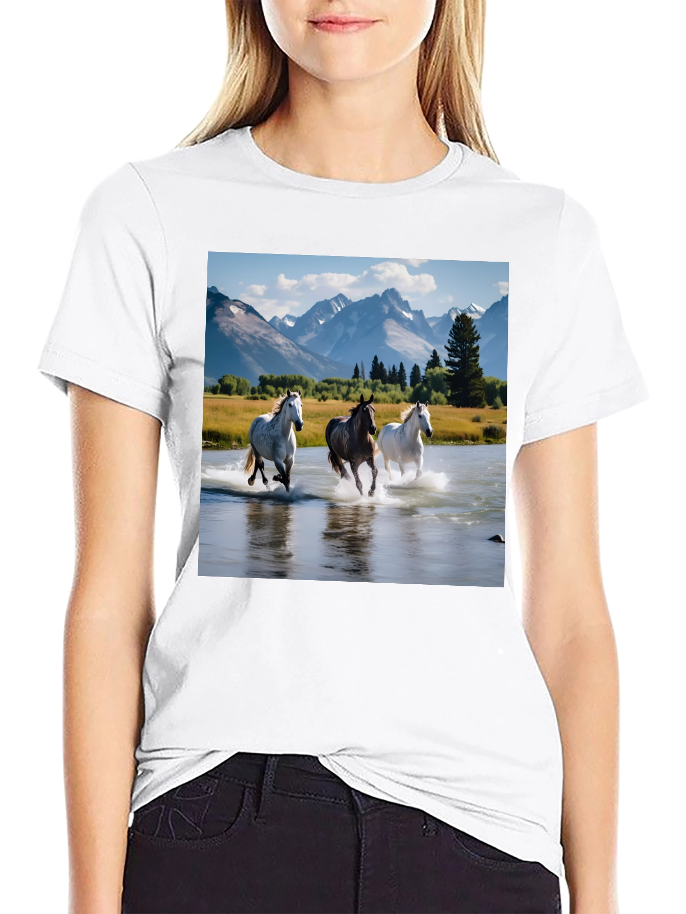 Horse River T-Shirt - Graphic Tee