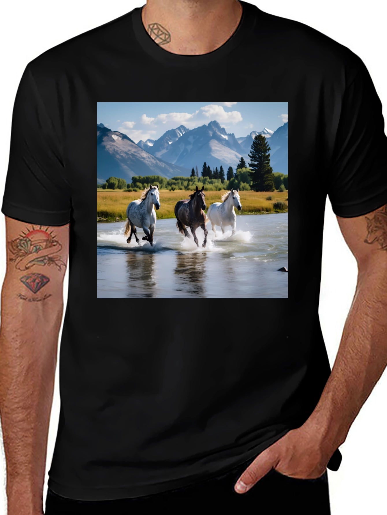 Horse River T-Shirt - Graphic Tee